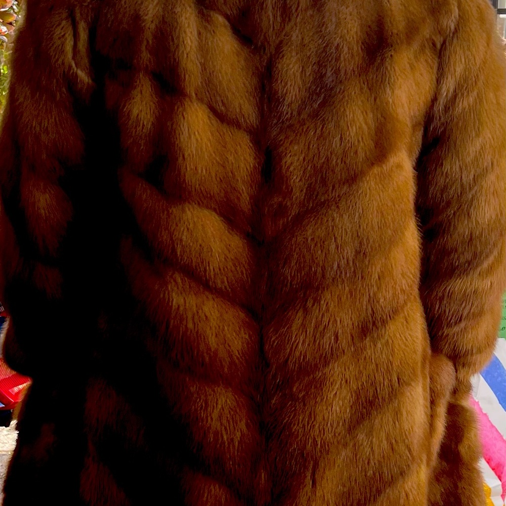 Long luxury fur coat